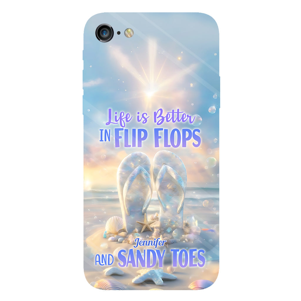 Life Is Better With Flipflops - Personalized Sea Lover Full Print Phone Case