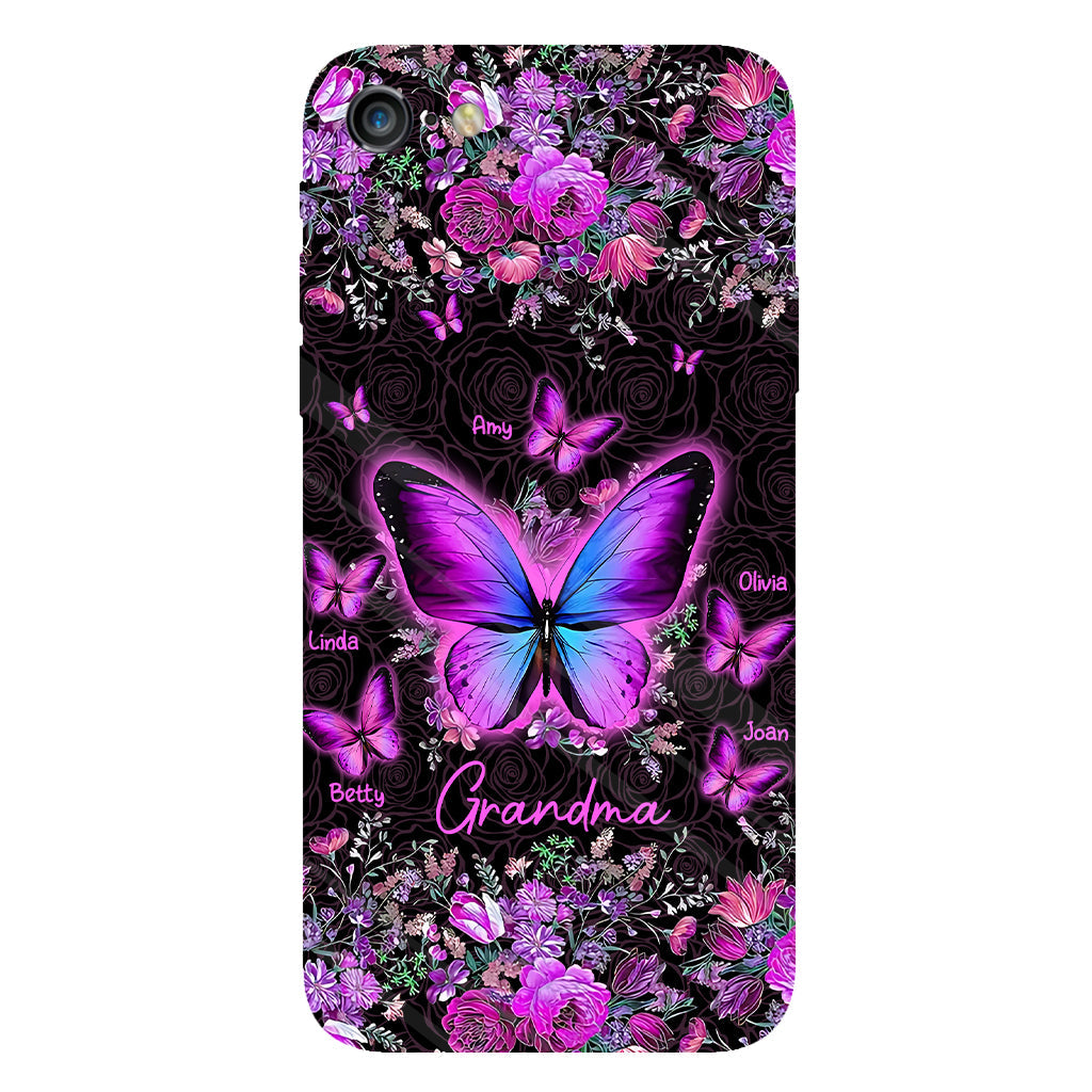 Grandma's Butterflies - Personalized Grandma Full Print Phone Case
