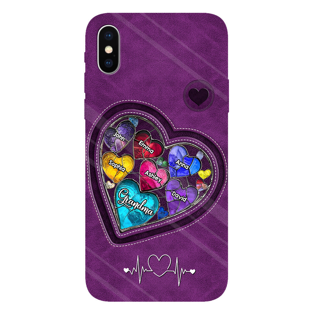 Grandma's Mom's Sweethearts - Personalized Grandma Full Print Phone Case