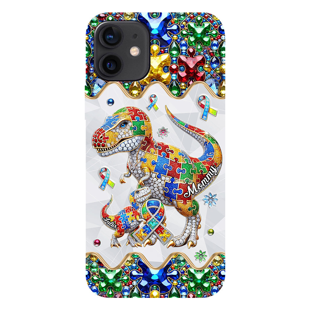 Strong Mama – Personalisierte Handyhülle mit Vollbild-Print zum Thema Autismus