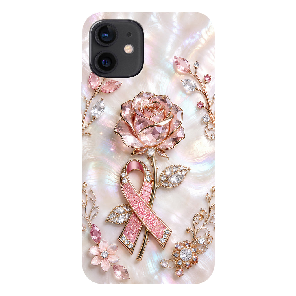 Faith Hope Love - Personalized Breast Cancer Awareness Full Print Phone Case & Phone Grip