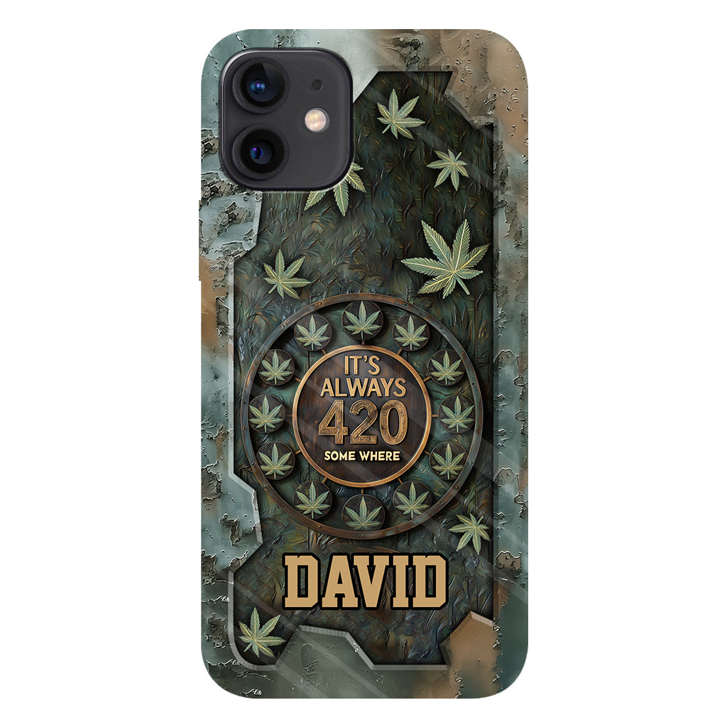 It's Always 420 - Personalized Weed Full Print Phone Case