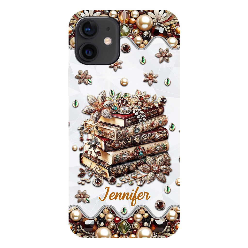 Einfach ein Mädchen, das Bücher liebt – personalisierte Handyhülle mit Buchmotiv