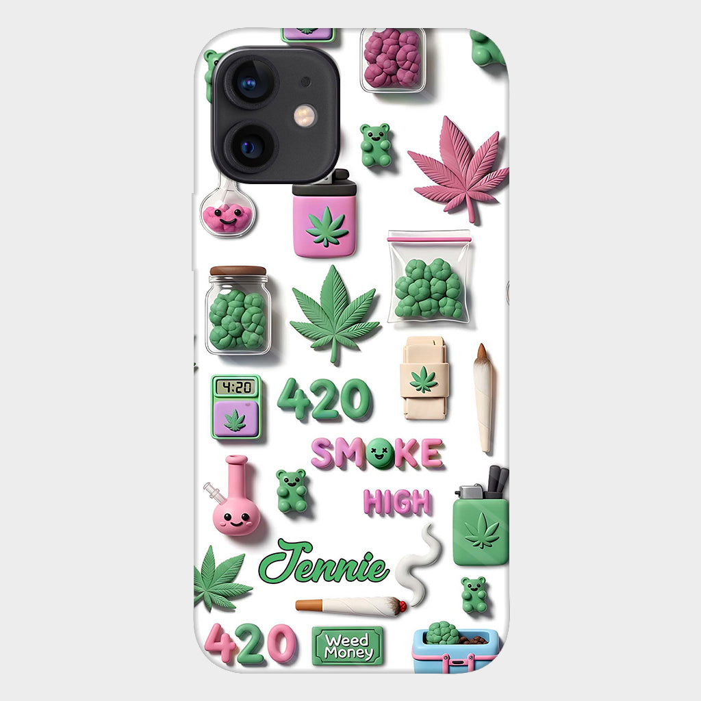 Stoner Chic – Personalisierte Handyhülle mit Weed-Motiv