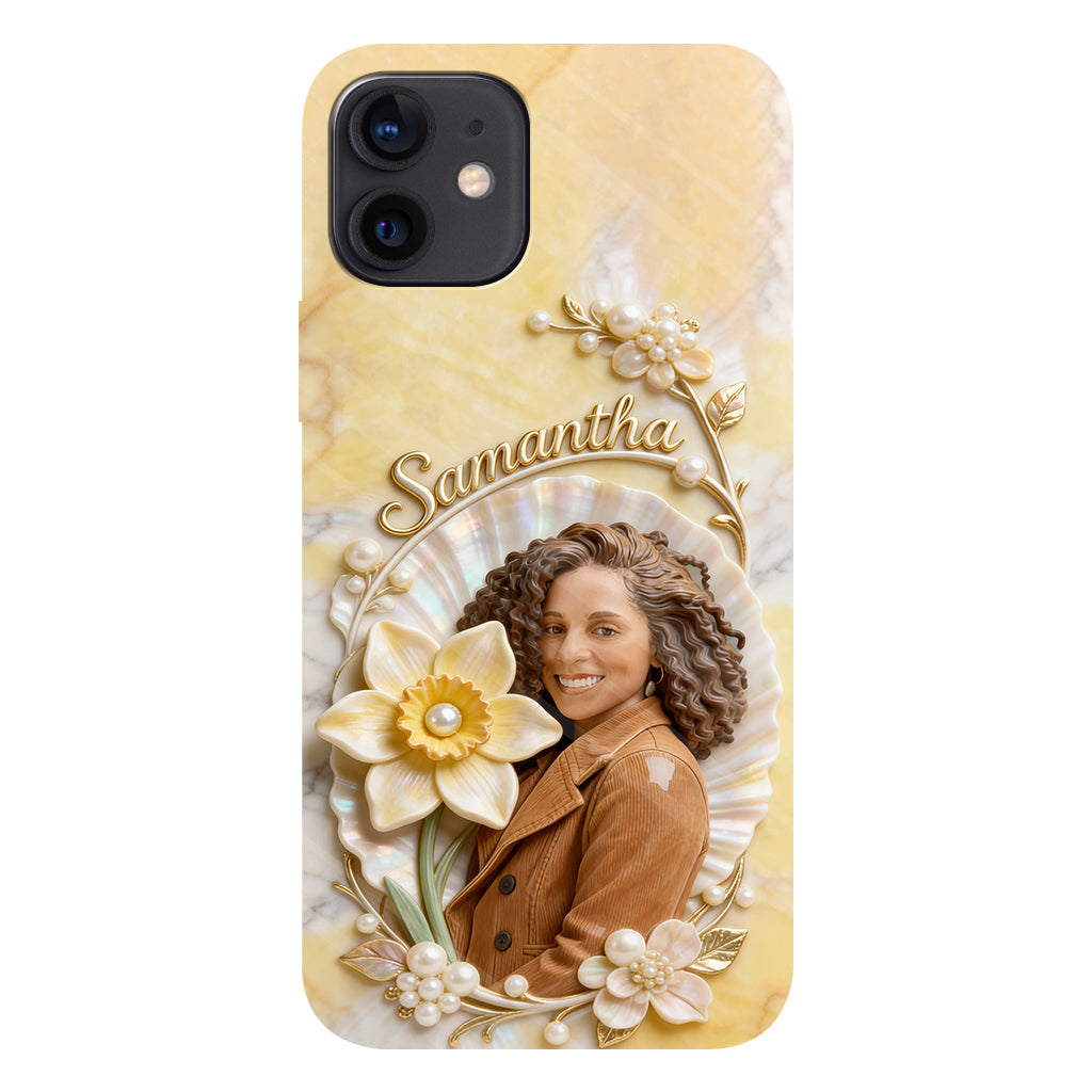 Custom Any Photo Birthmonth Flower - Personalized Self Love Full Print Phone Case