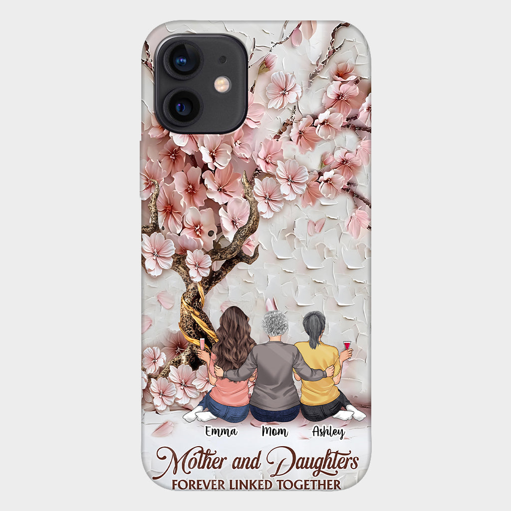 Mother And Daughters Forever Linked Together - Personalized Mother Full Print Phone Case