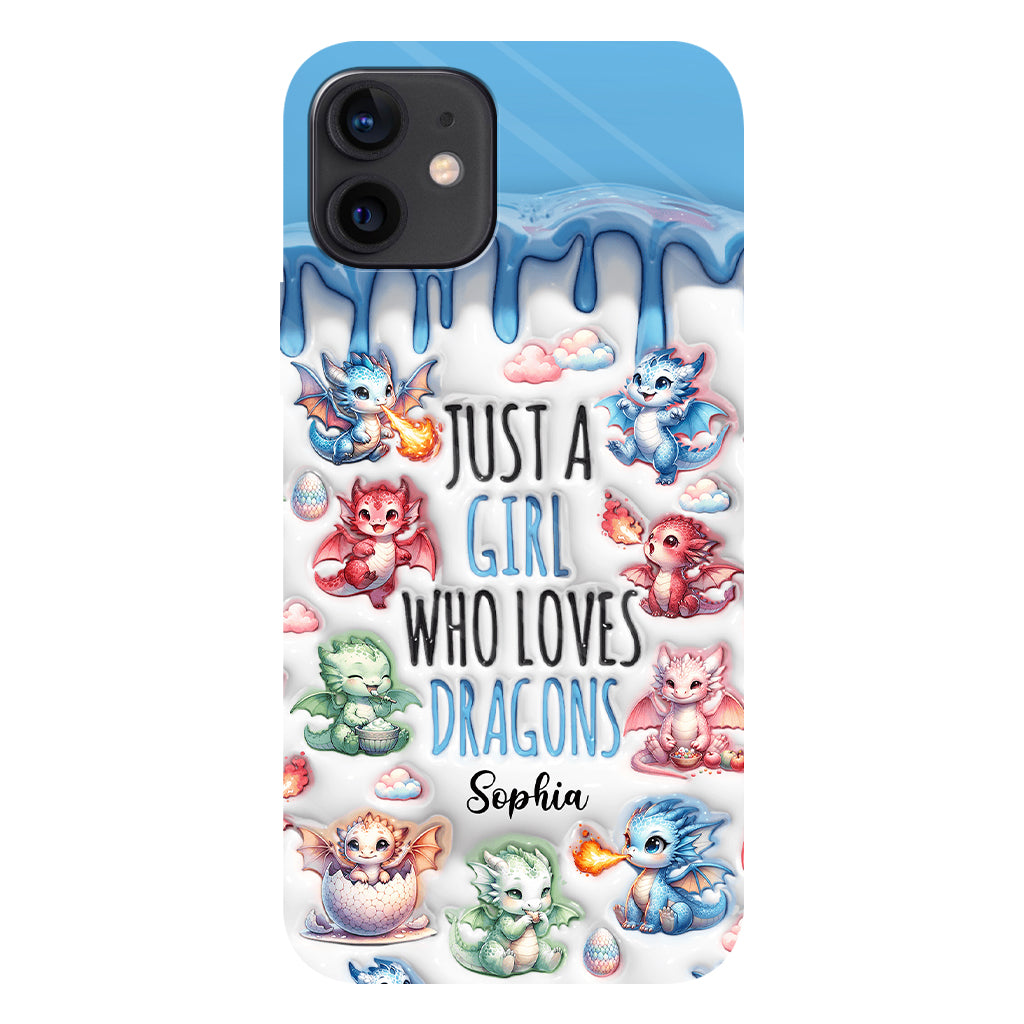 Just A Girl Who Loves Dragons - Personalized Dragon Full Print Phone Case