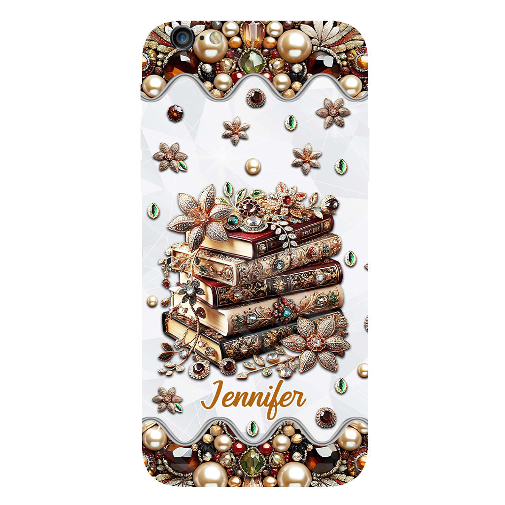 Einfach ein Mädchen, das Bücher liebt – personalisierte Handyhülle mit Buchmotiv