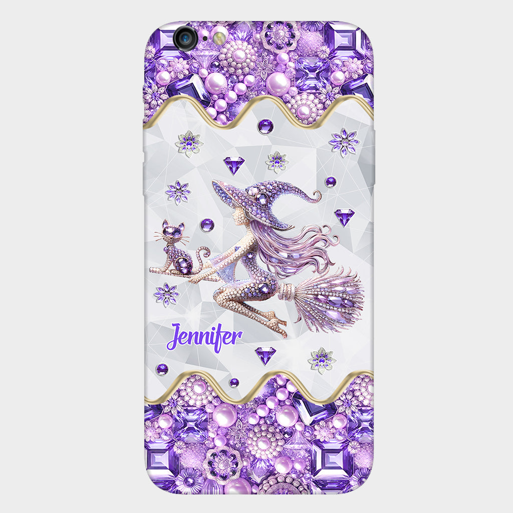 Witch And Broomstick - Personalized Witch Full Print Phone Case