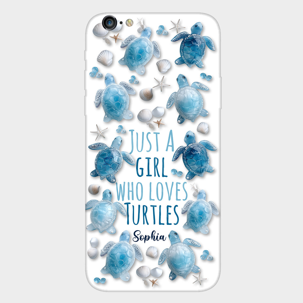 Just A Girl Who Loves Turtles - Personalized Turtle Full Print Phone Case