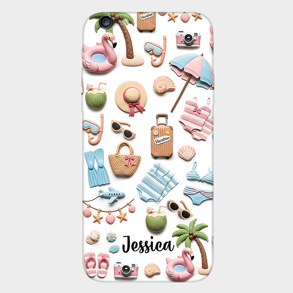Strandliebhaberin – Personalisierte Handyhülle mit Meeresmotiv