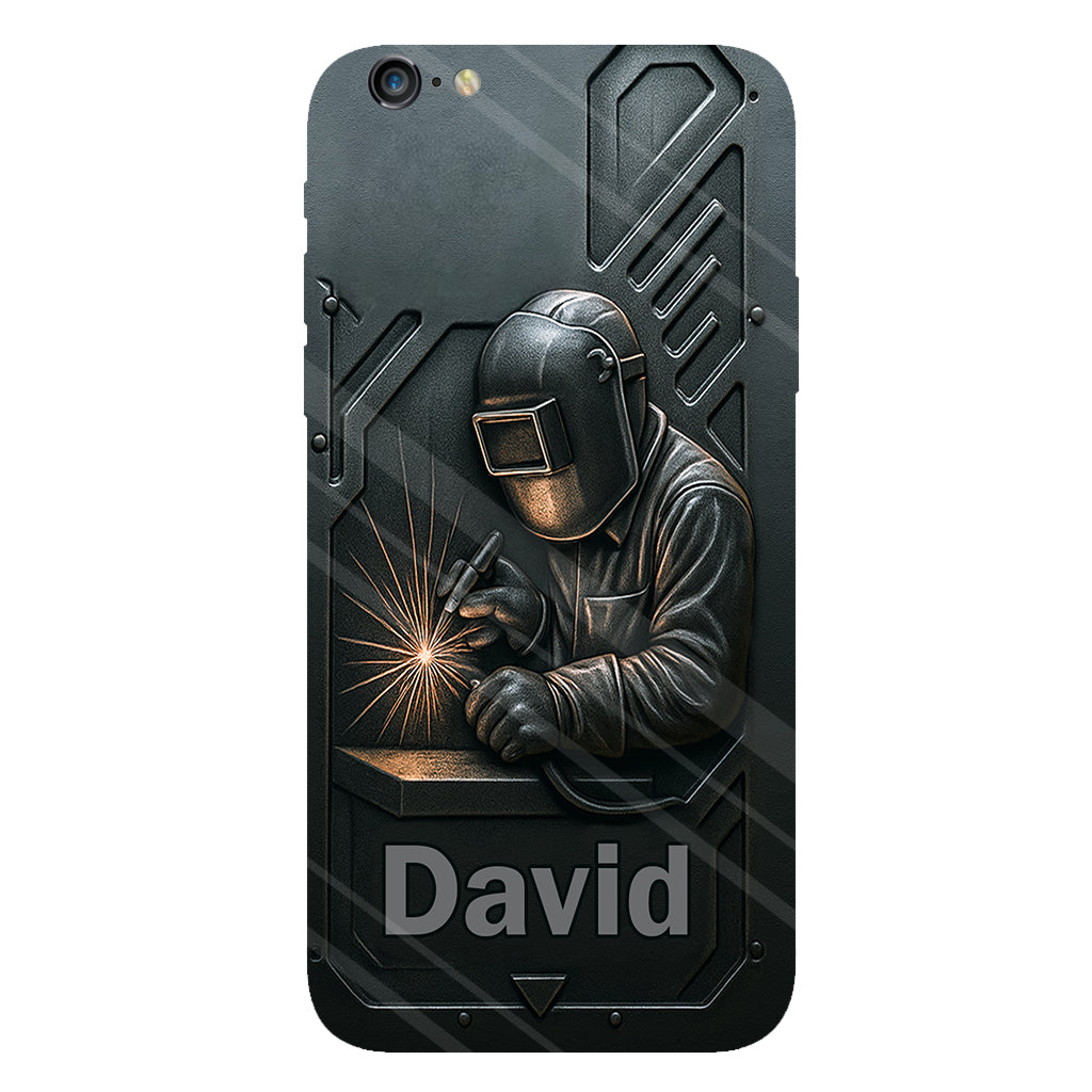 Coole Schweißer-Männer – Personalisierte Handyhülle mit Schweißer-Motiv und Volldruck