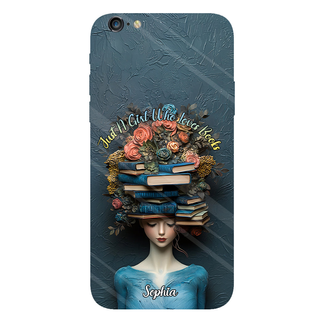 Einfach ein Mädchen, das Bücher liebt – personalisierte Handyhülle mit Buchmotiv