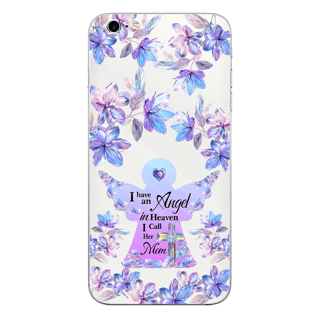 Angel In Heaven - Personalized Memorial Clear Phone Case