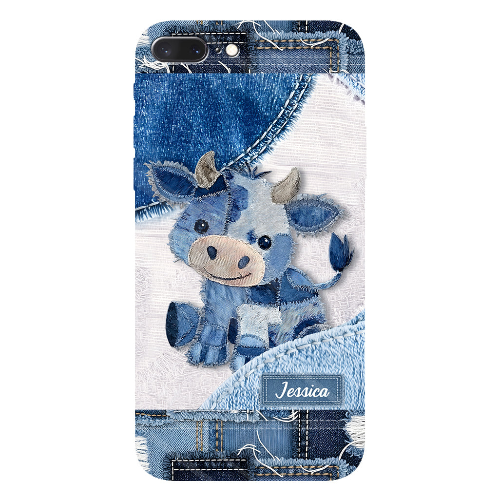 Niedliche Hochlandkuh – Personalisierte Handyhülle mit Hochlandkuh-Vollbild