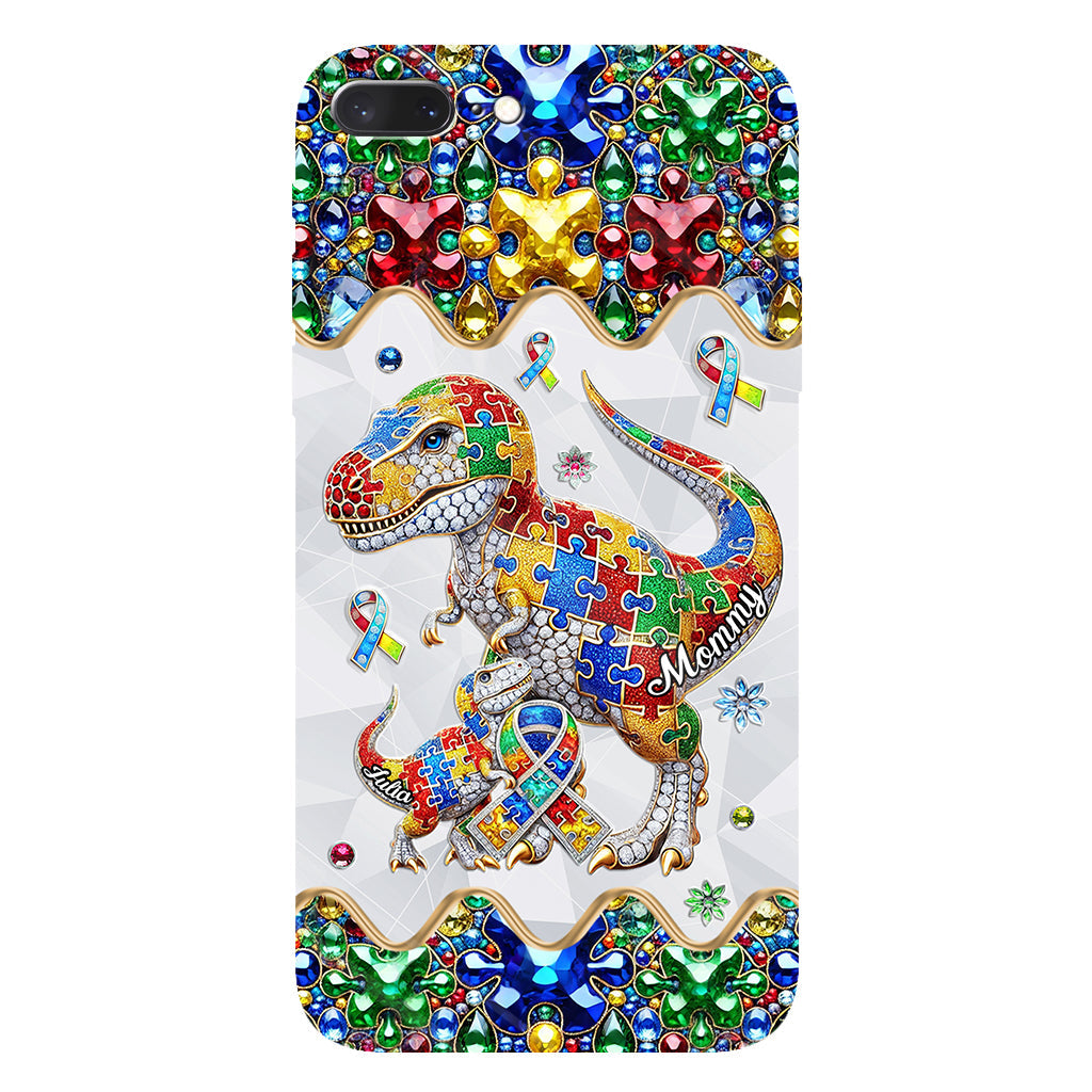 Strong Mama – Personalisierte Handyhülle mit Vollbild-Print zum Thema Autismus