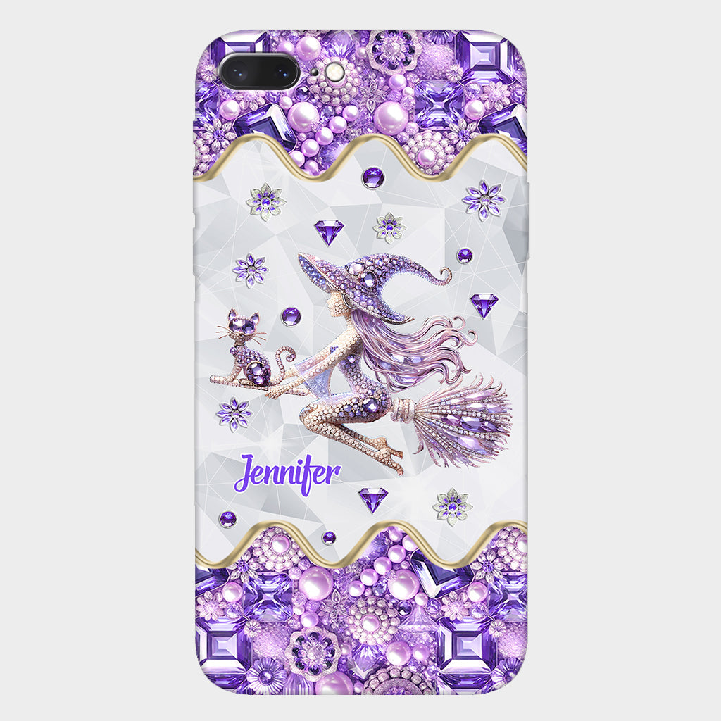 Witch And Broomstick - Personalized Witch Full Print Phone Case