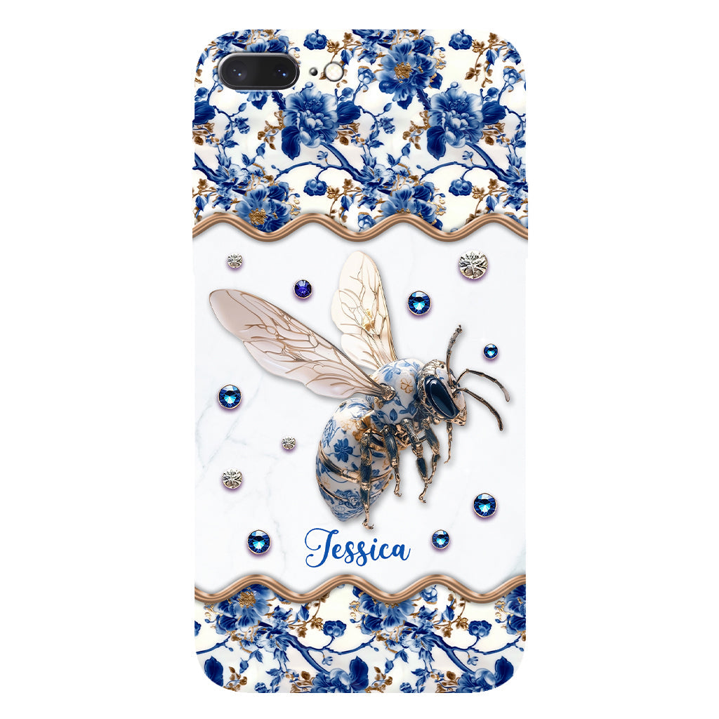Bee Toile de Jouy - Personalized Bee Full Print Phone Case