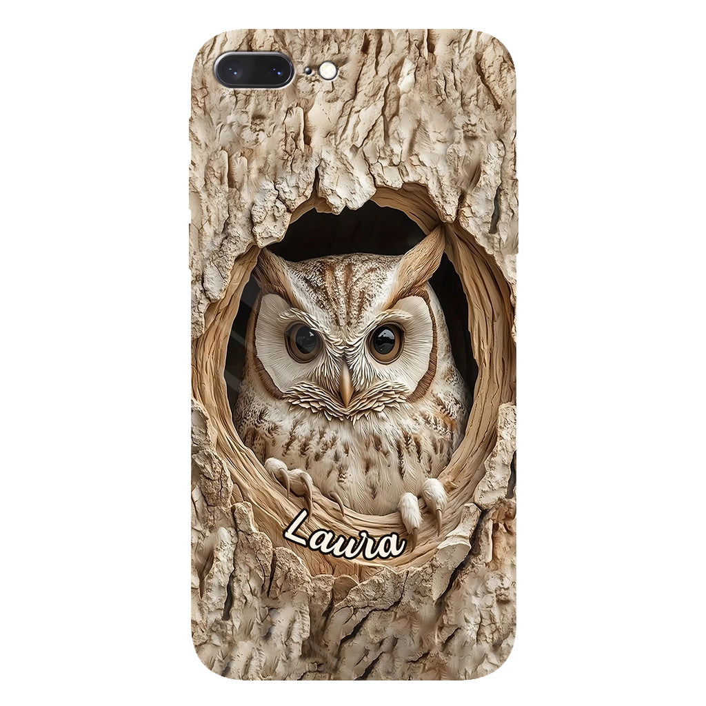 Hollow Watcher - Personalized Owl Full Print Phone Case