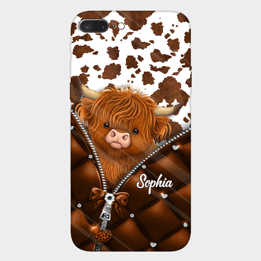 Cute Highland Cow - Personalized Highland Cow Full Print Phone Case