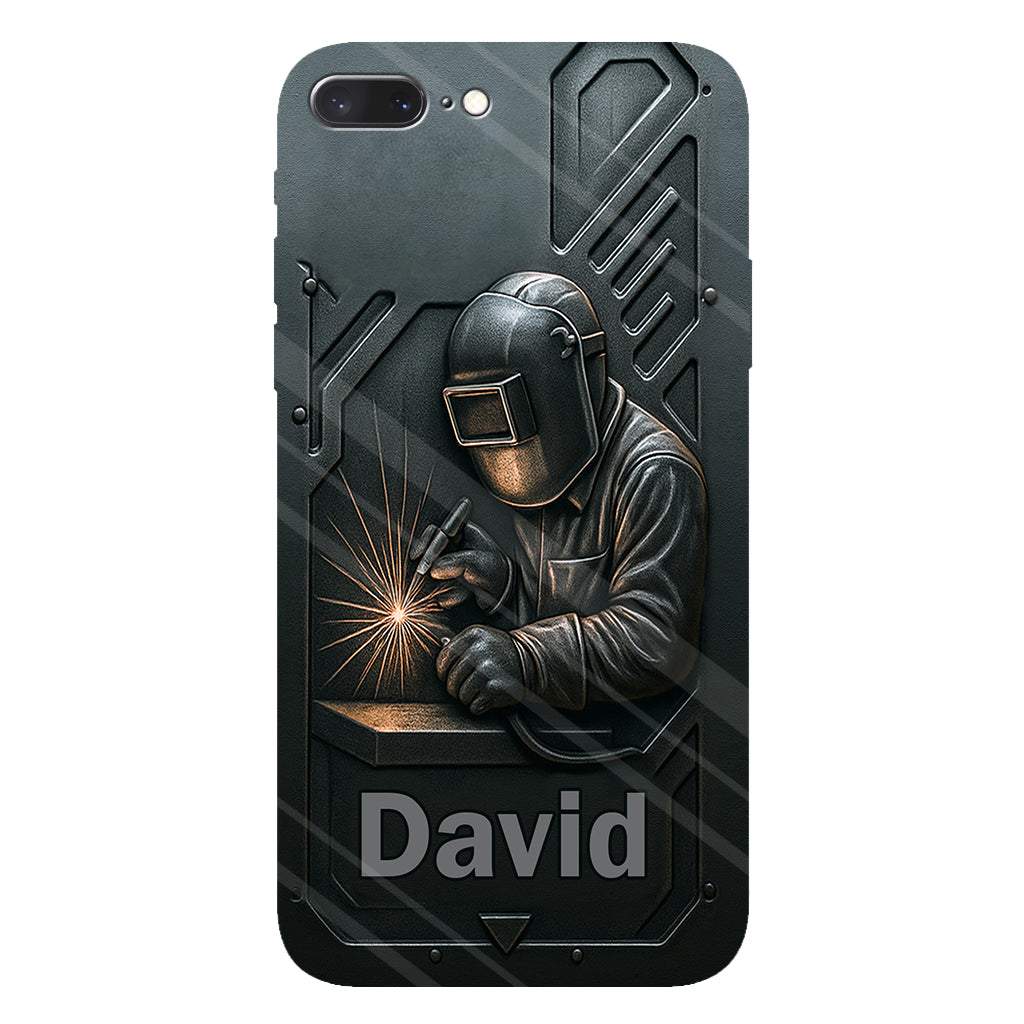 Coole Schweißer-Männer – Personalisierte Handyhülle mit Schweißer-Motiv und Volldruck