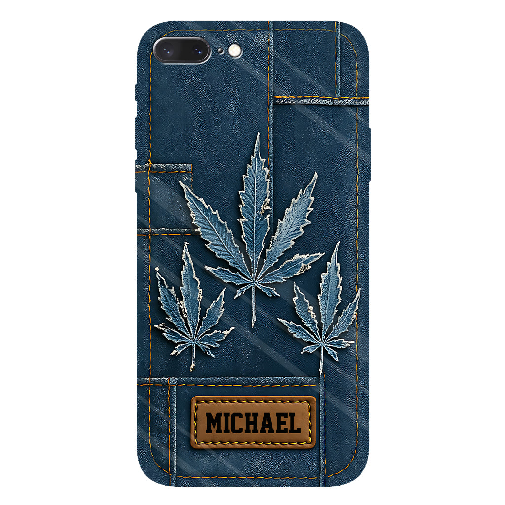 Distressed Denim Marijuanas - Personalized Weed Full Print Phone Case