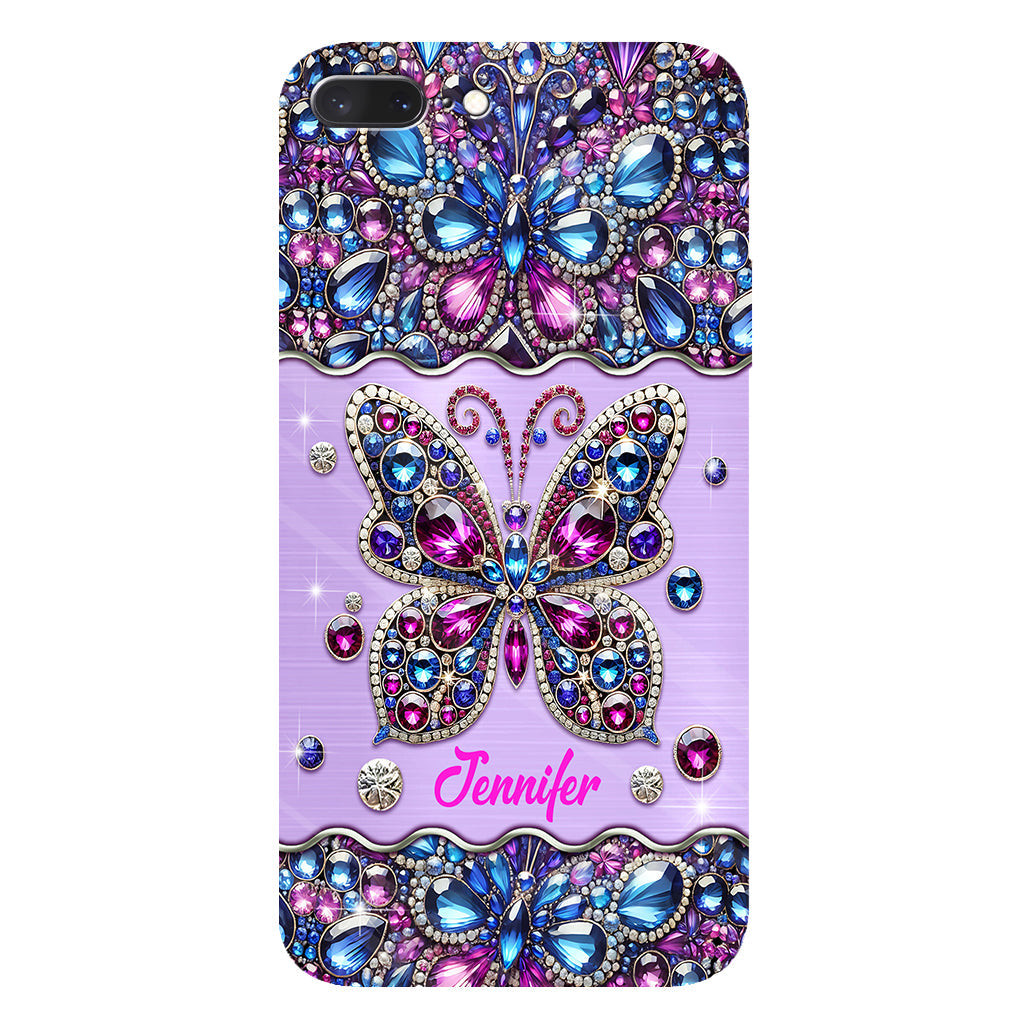 Sparkle Butterfly - Personalized Butterfly Full Print Phone Case