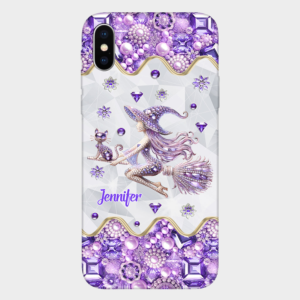Witch And Broomstick - Personalized Witch Full Print Phone Case