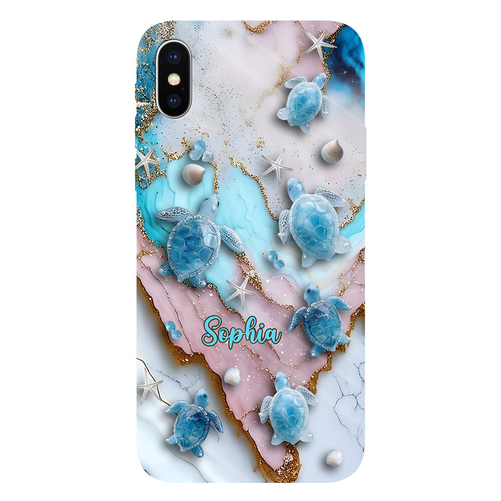 Liebe Schildkröten – Personalisierte Handyhülle mit Schildkrötenmotiv