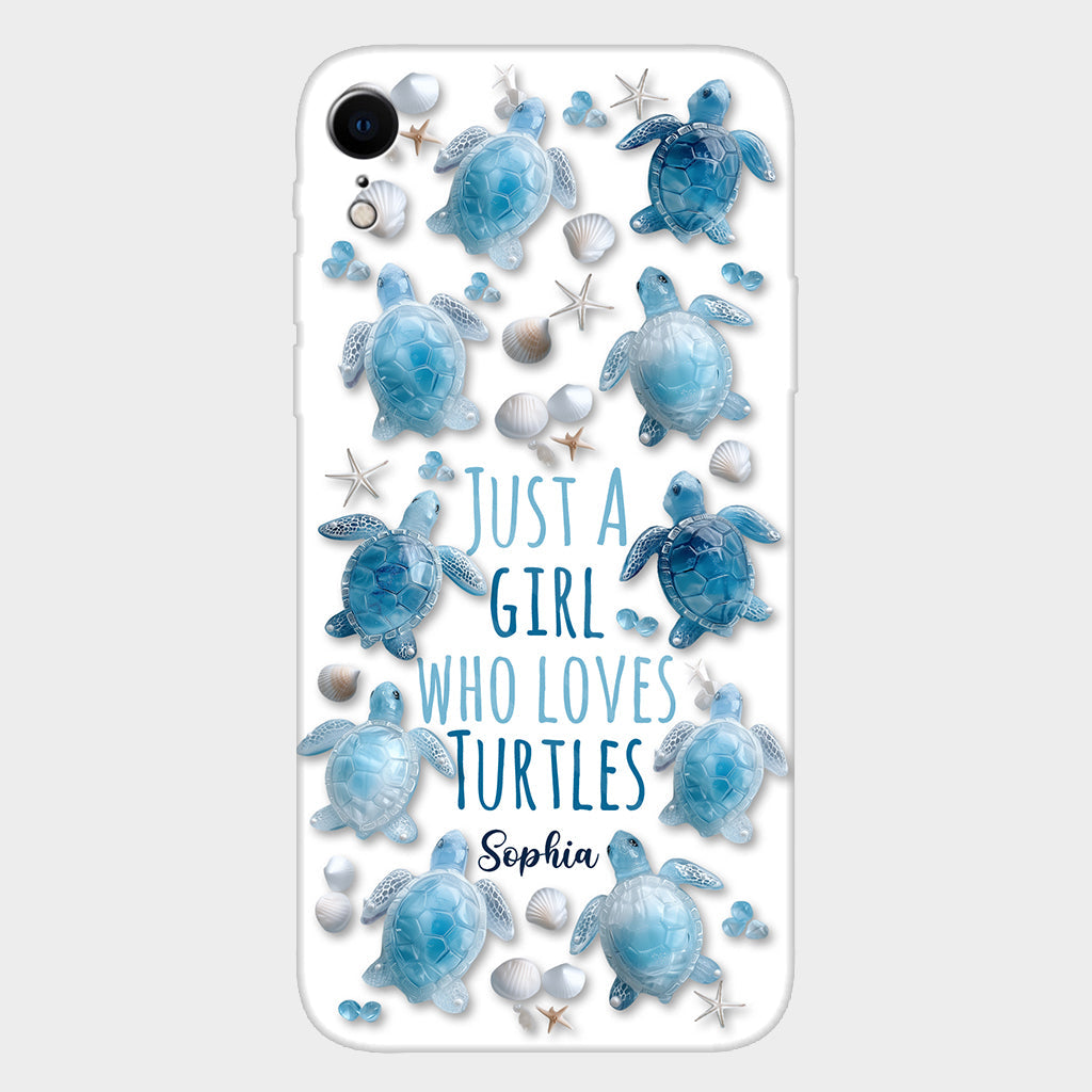 Just A Girl Who Loves Turtles - Personalized Turtle Full Print Phone Case