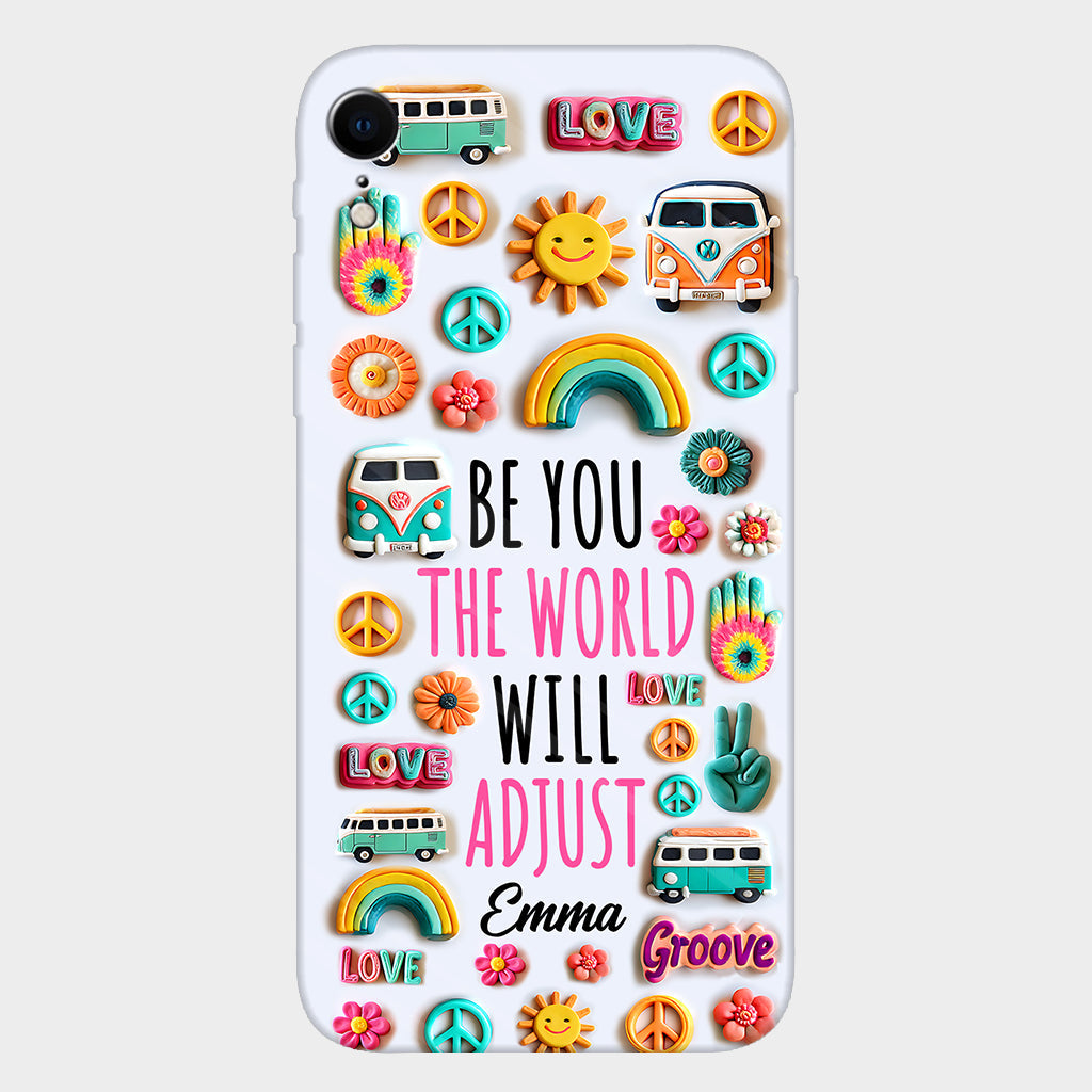 Sei du selbst – Personalisierte Handyhülle im Hippie-Stil mit Allover-Print