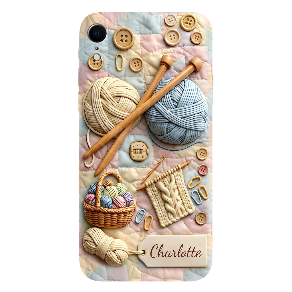 Ich liebe Nähen – Personalisierte Handyhülle mit Nähmotiv