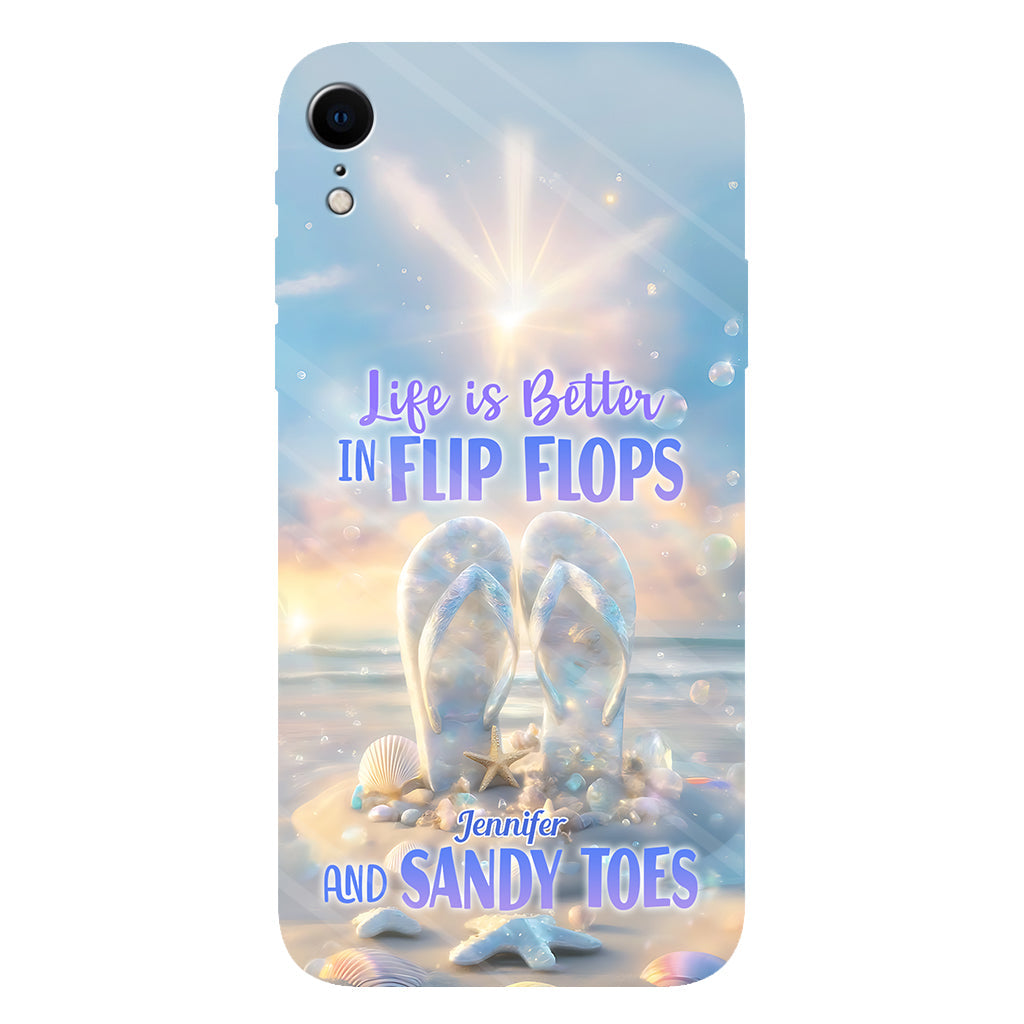 Life Is Better With Flipflops - Personalized Sea Lover Full Print Phone Case