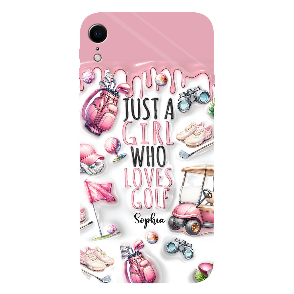 Just A Girl Who Loves Golf - Personalized Golf Full Print Phone Case