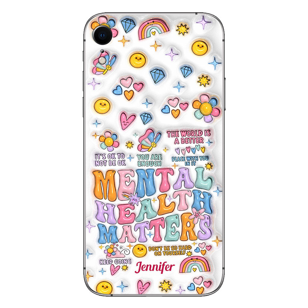 Mental Health Matter - Personalized Mental Health Awareness Clear Phone Case