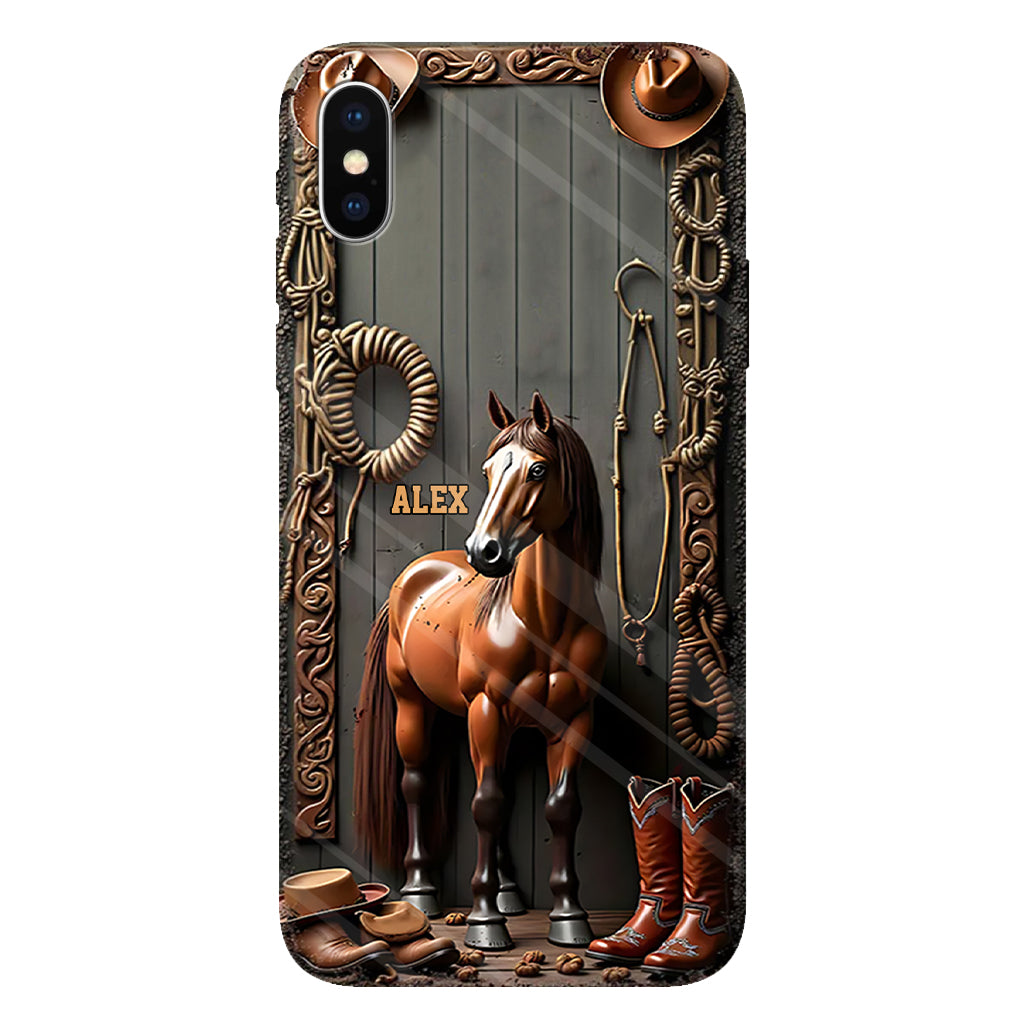 Love Horses - Personalized Horse Full Print Phone Case