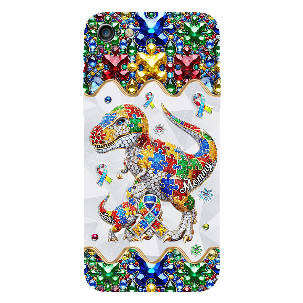 Strong Mama – Personalisierte Handyhülle mit Vollbild-Print zum Thema Autismus