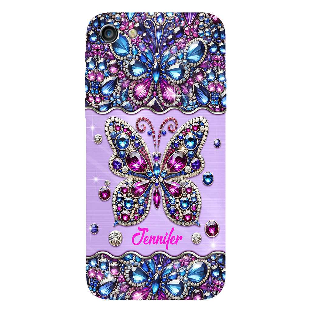 Sparkle Butterfly - Personalized Butterfly Full Print Phone Case