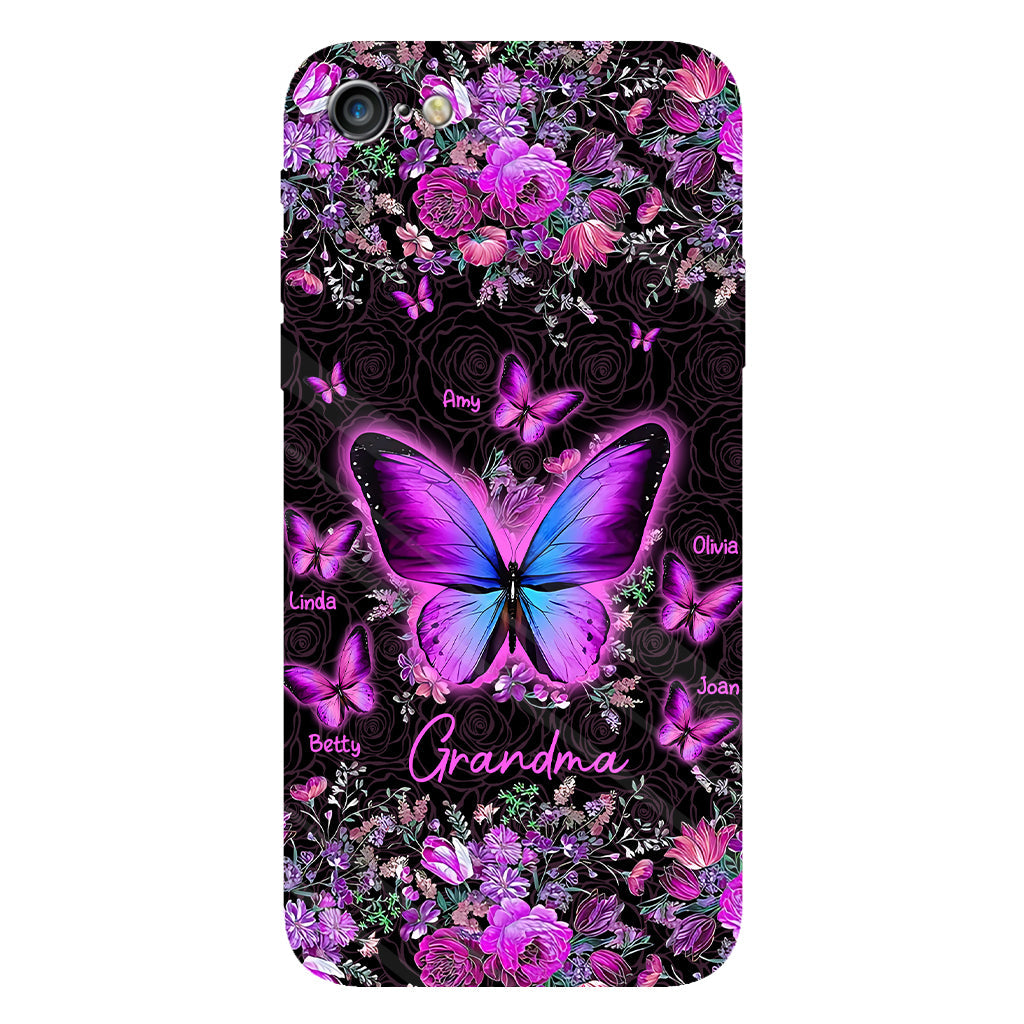 Grandma's Butterflies - Personalized Grandma Full Print Phone Case