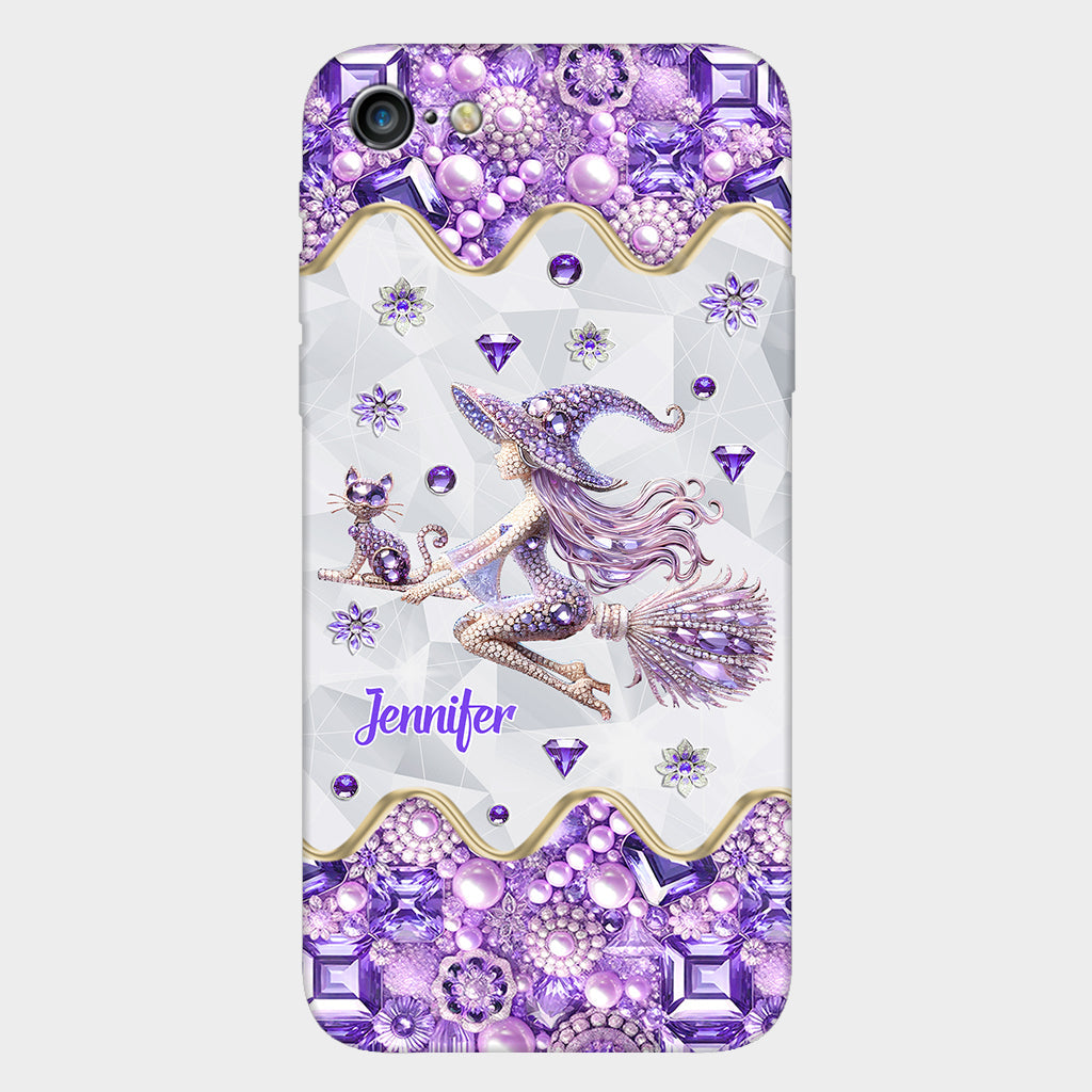 Witch And Broomstick - Personalized Witch Full Print Phone Case