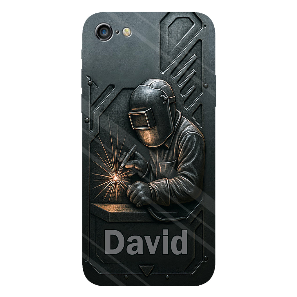 Coole Schweißer-Männer – Personalisierte Handyhülle mit Schweißer-Motiv und Volldruck