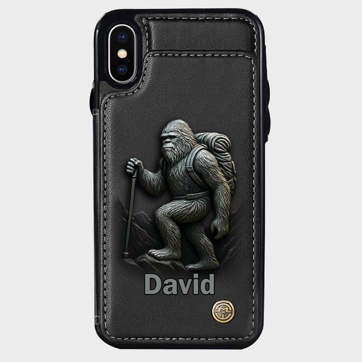 Sasquatch - Personalisierte Handyhülle mit Wanderbrieftasche