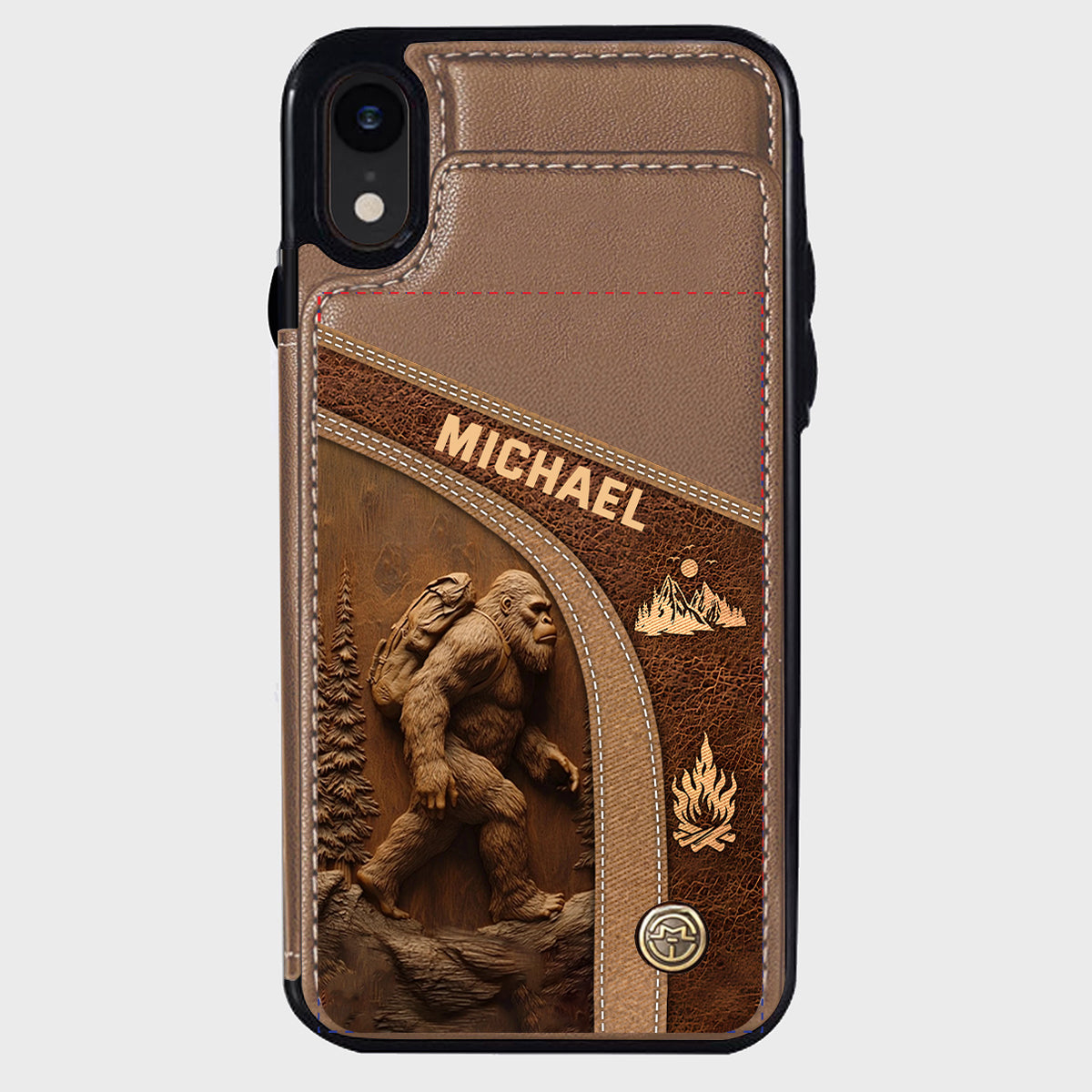 Sasquatch - Personalized Hiking Wallet Phone Case