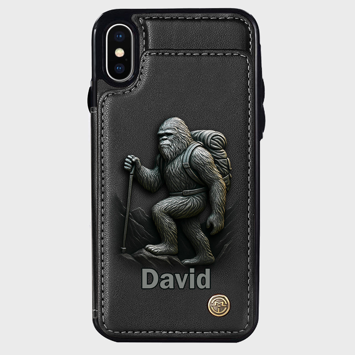 Sasquatch - Personalisierte Handyhülle mit Wanderbrieftasche