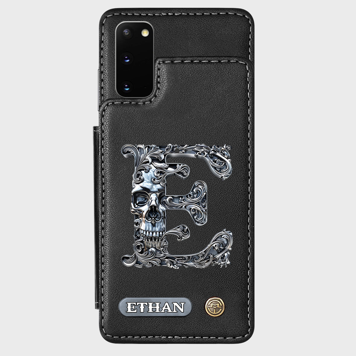 Totenkopf-Namensanfangsbuchstabe - Personalisierte Totenkopf-Handyhülle