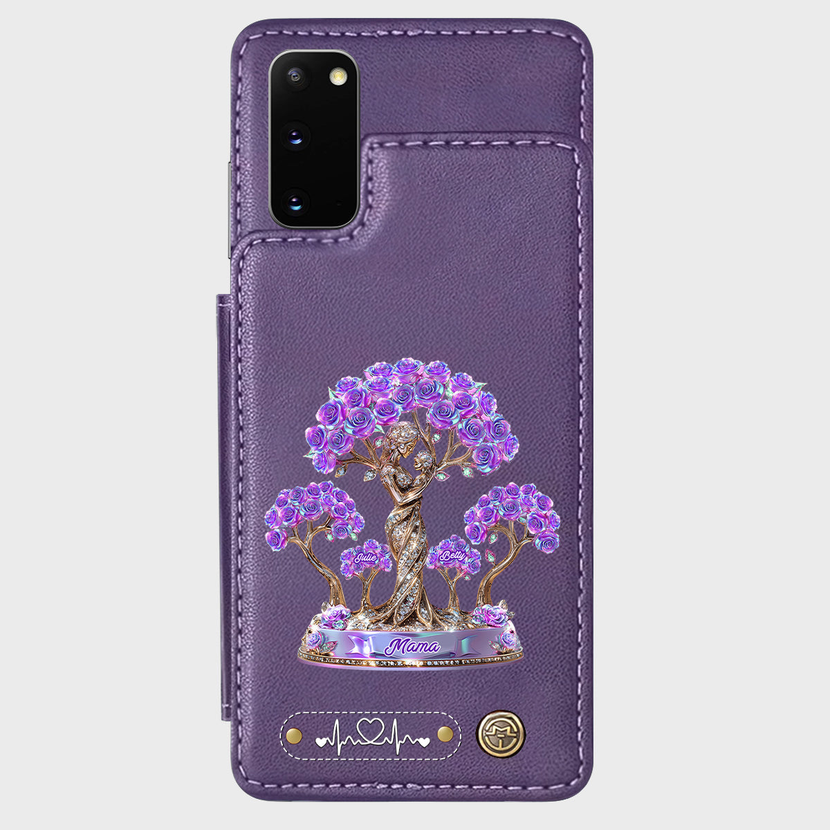 Die beste Mama aller Zeiten – Personalisierte Handyhülle mit Geldbörsenfunktion für Mütter