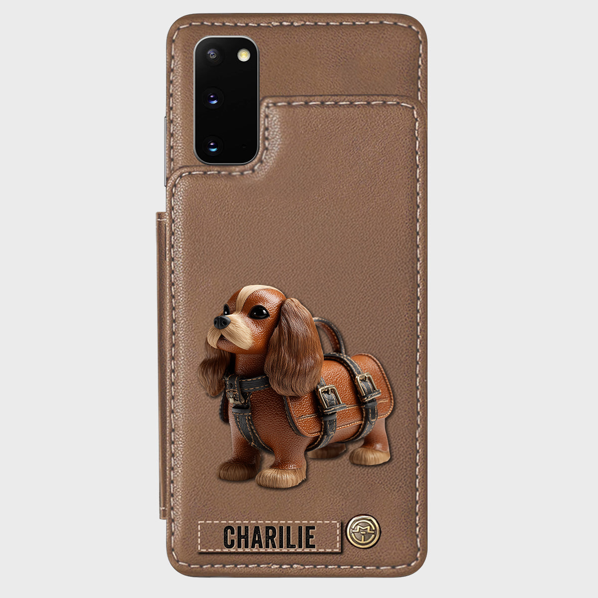 Cute Cavalier King Charles Spaniel - Personalized Dog Wallet Phone Case