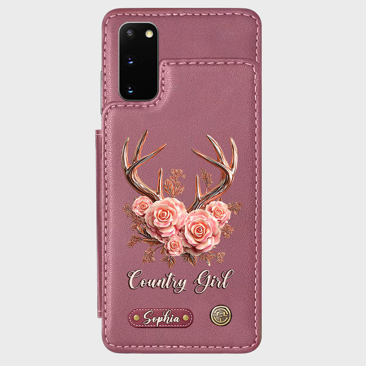 Country Girl – Personalisierte Handyhülle mit Jagd-Geldbörse