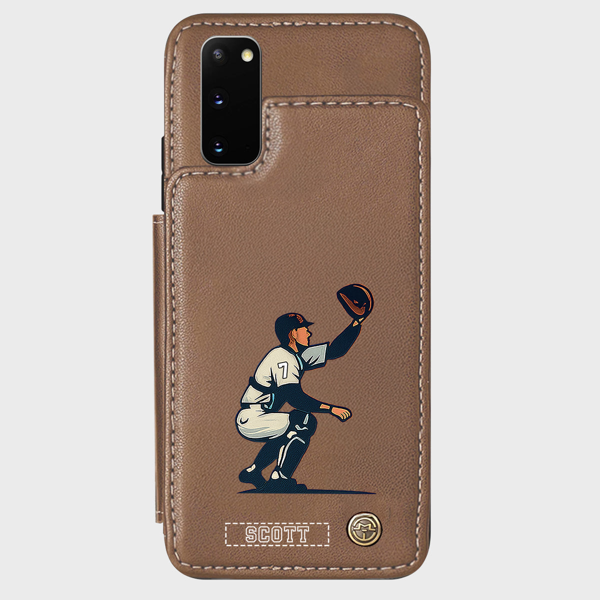 Es ist Baseball-Saison – Personalisierte Baseball-Handyhülle mit Brieftaschenfunktion