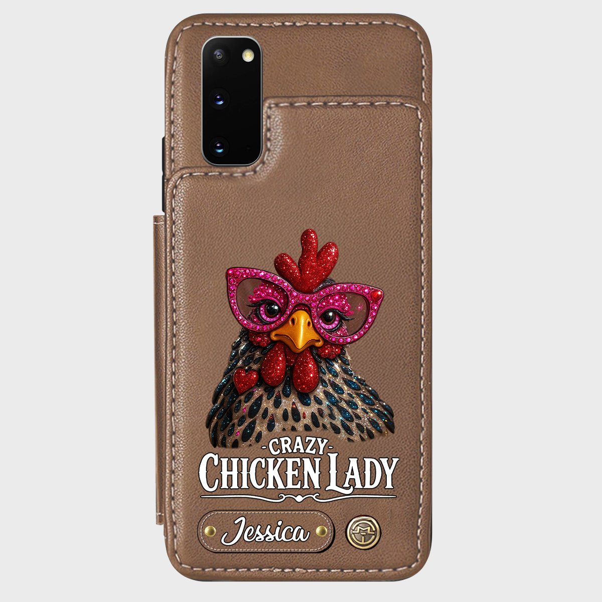 Crazy Chicken Lady - Personalized Chicken Wallet Phone Case